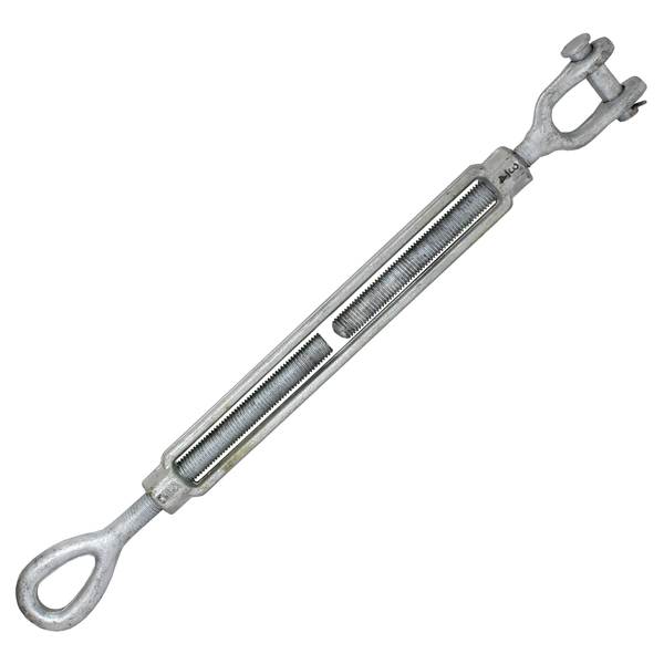 Us Cargo Control Galvanized Turnbuckle - Import - Jaw & Eye - 3/4" x 12" JETBGV34X12